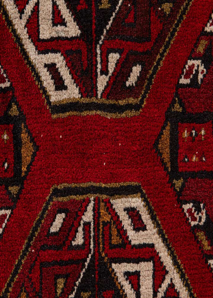 2' 9 x 9' 10 Hand Knotted Afghan Ersari Wool Runner Rug