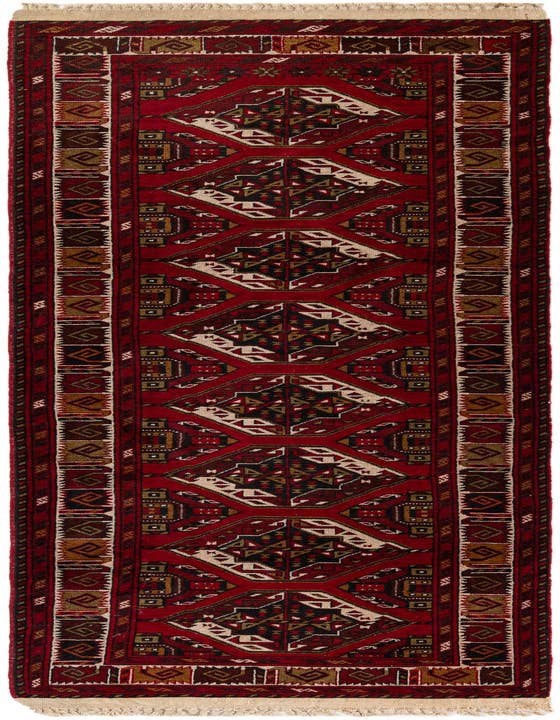 Detail image of 2' 9 x 9' 10 Hand Knotted Afghan Ersari Wool Runner Rug