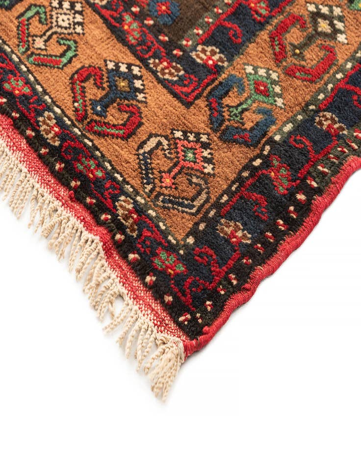 Detail image of 3' 7 x 7' 2  Hand Knotted Anatolian Oriental Wool Runner Rug