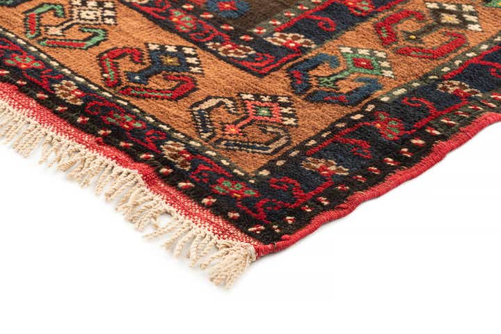 3' 7 x 7' 2 Hand Knotted Anatolian Oriental Wool Runner Rug