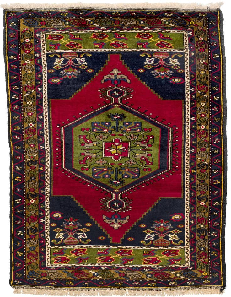Detail image of 3' 3 x 6' 6 Hand Knotted Anatolian Wool Runner Rug