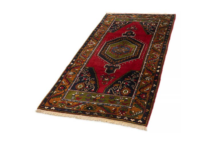 Detail image of 3' 3 x 6' 8 Hand Knotted Anatolian Wool Runner Rug