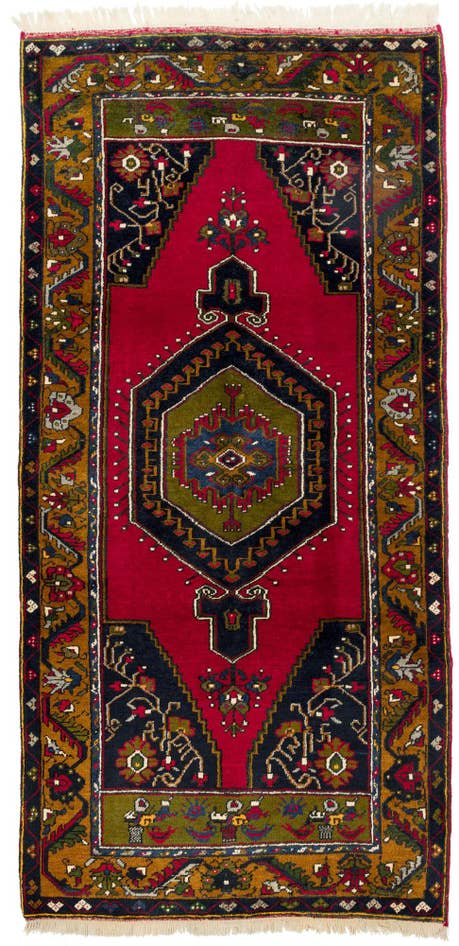 Detail image of 3' 3 x 6' 8 Hand Knotted Anatolian Wool Runner Rug