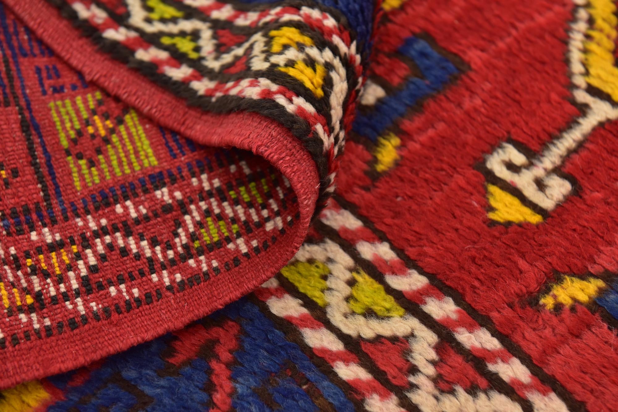 4' 7 x 7' Hand Knotted Anatolian Oriental Wool Runner Rug