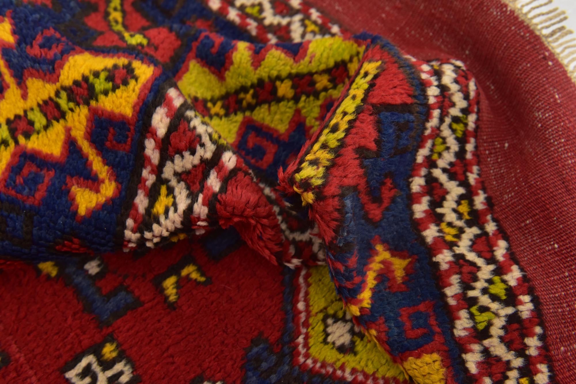 4' 7 x 7' Hand Knotted Anatolian Oriental Wool Runner Rug