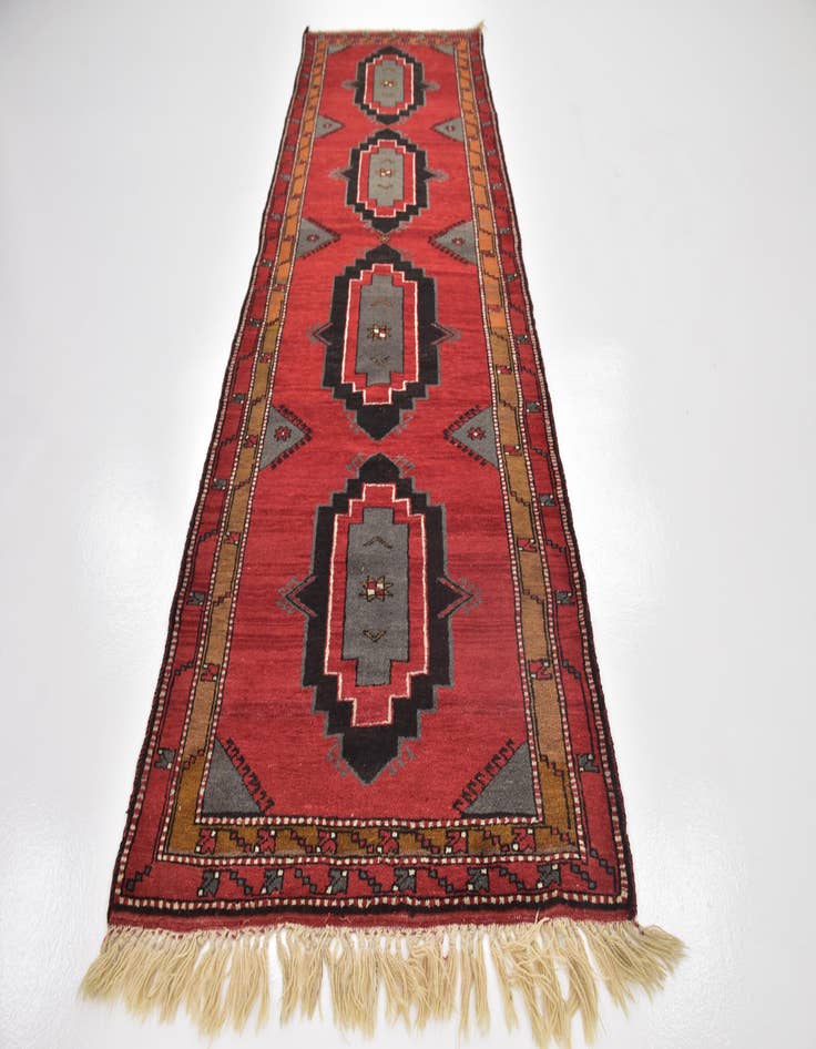 Detail image of 4' x 12' 6  Hand Knotted Anatolian Wool Runner Rug