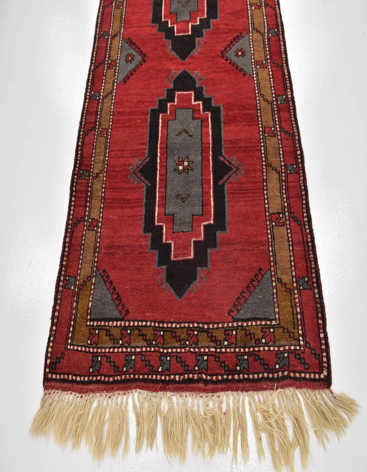 Detail image of 4' x 12' 6  Hand Knotted Anatolian Wool Runner Rug