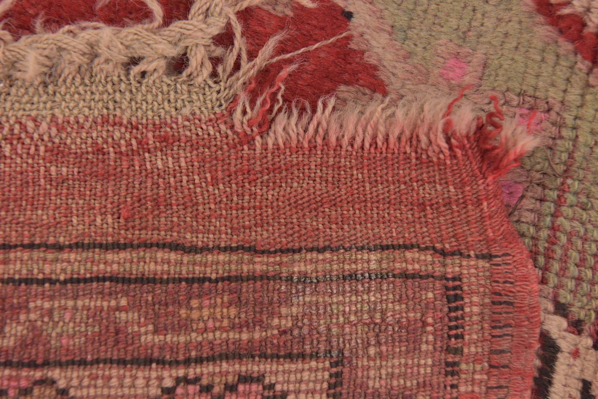 4' 6 x 7' 9 Hand Knotted Anatolian Oriental Wool Runner Rug