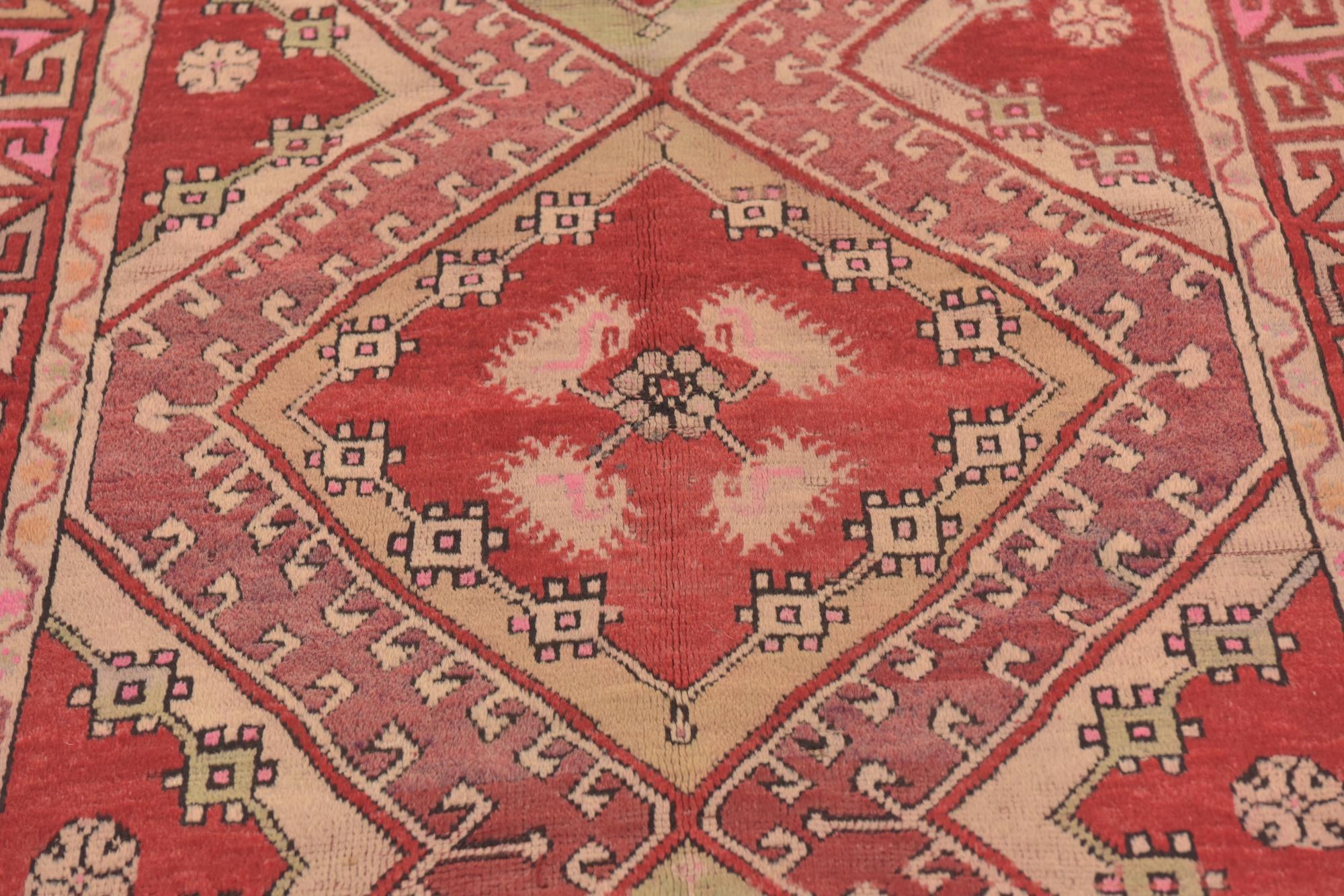 4' 6 x 7' 9 Hand Knotted Anatolian Oriental Wool Runner Rug