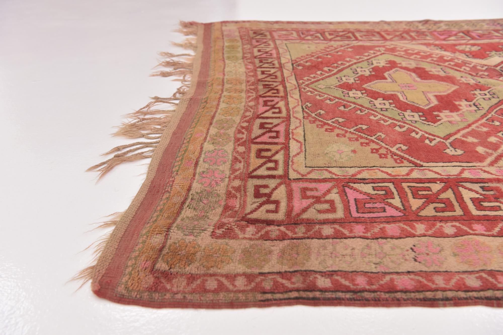 4' 6 x 7' 9 Hand Knotted Anatolian Oriental Wool Runner Rug