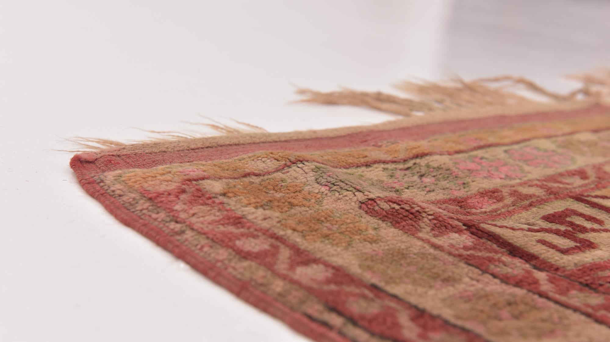 4' 6 x 7' 9 Hand Knotted Anatolian Oriental Wool Runner Rug