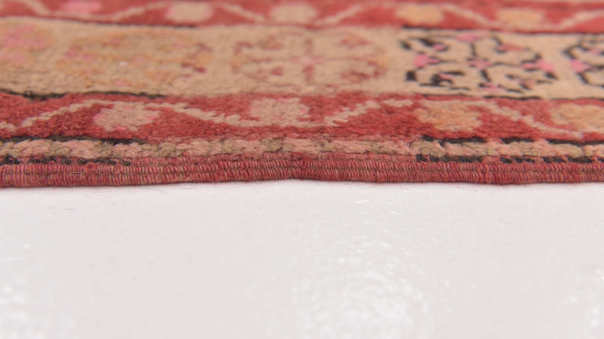 4' 6 x 7' 9 Hand Knotted Anatolian Oriental Wool Runner Rug