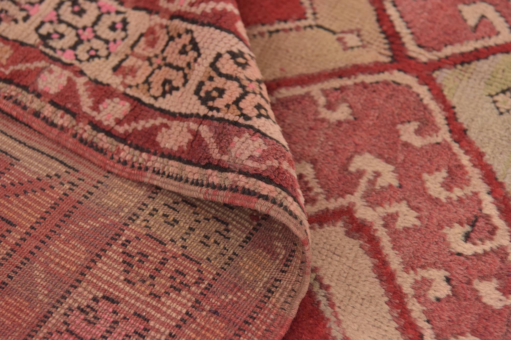 4' 6 x 7' 9 Hand Knotted Anatolian Oriental Wool Runner Rug