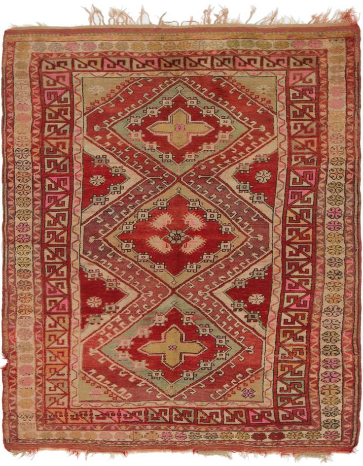 Detail image of 4' 6 x 7' 9 Hand Knotted Anatolian Oriental Wool Runner Rug