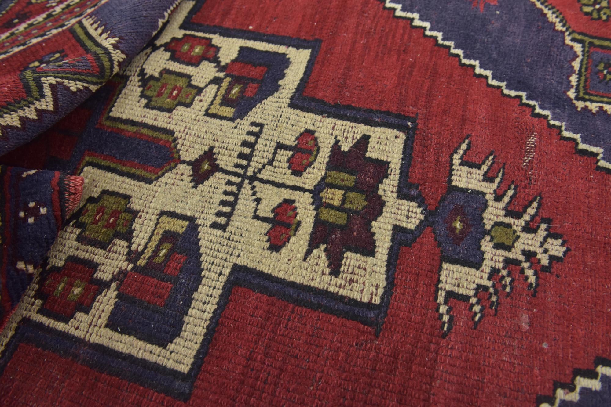 4' 4 x 7' 7 Hand Knotted Anatolian Oriental Wool Runner Rug