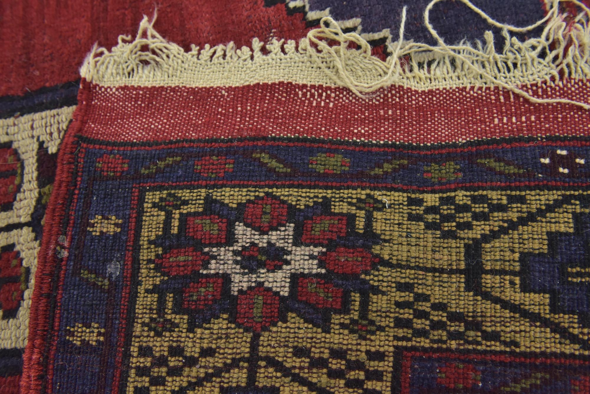 4' 4 x 7' 7 Hand Knotted Anatolian Oriental Wool Runner Rug