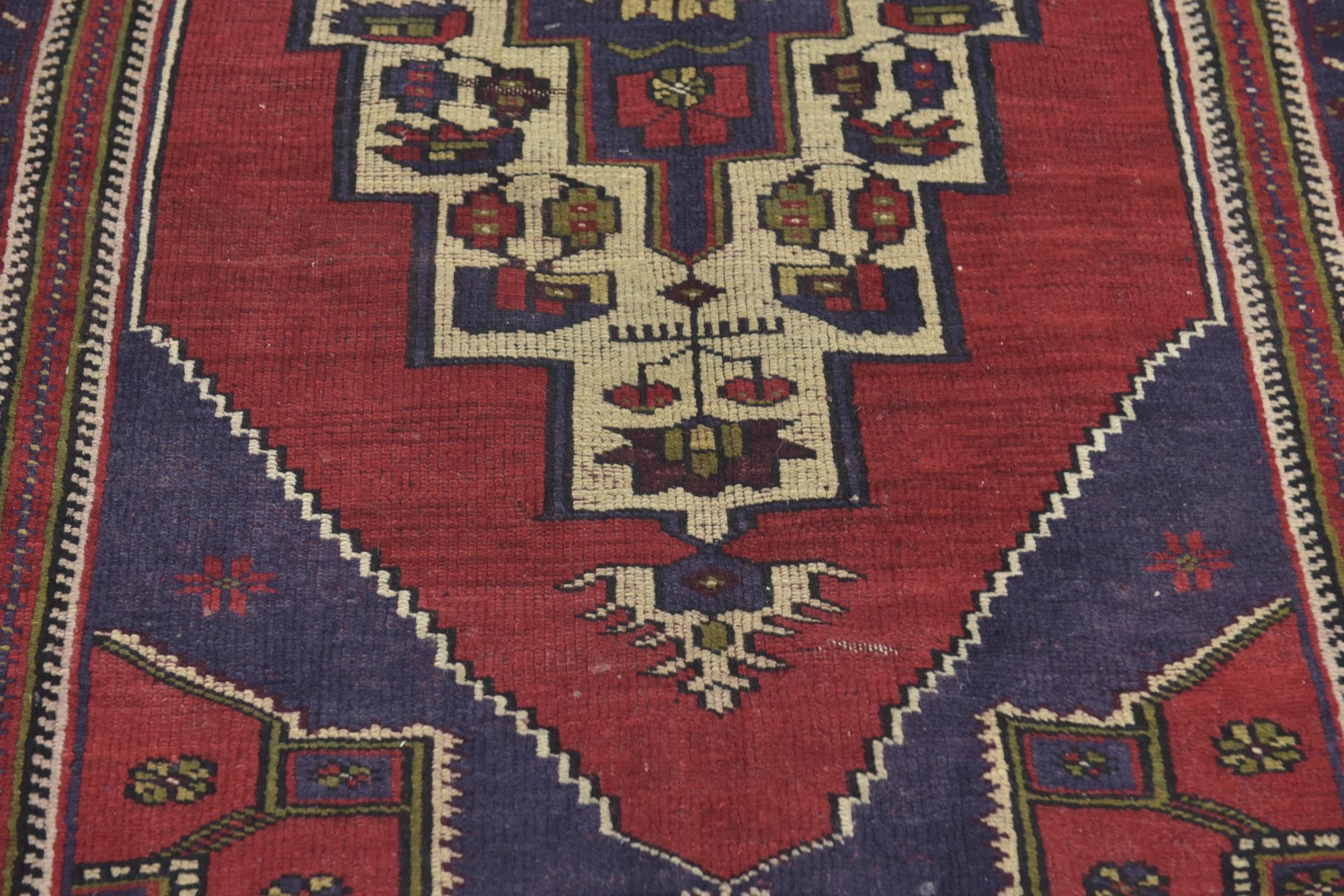 4' 4 x 7' 7 Hand Knotted Anatolian Oriental Wool Runner Rug