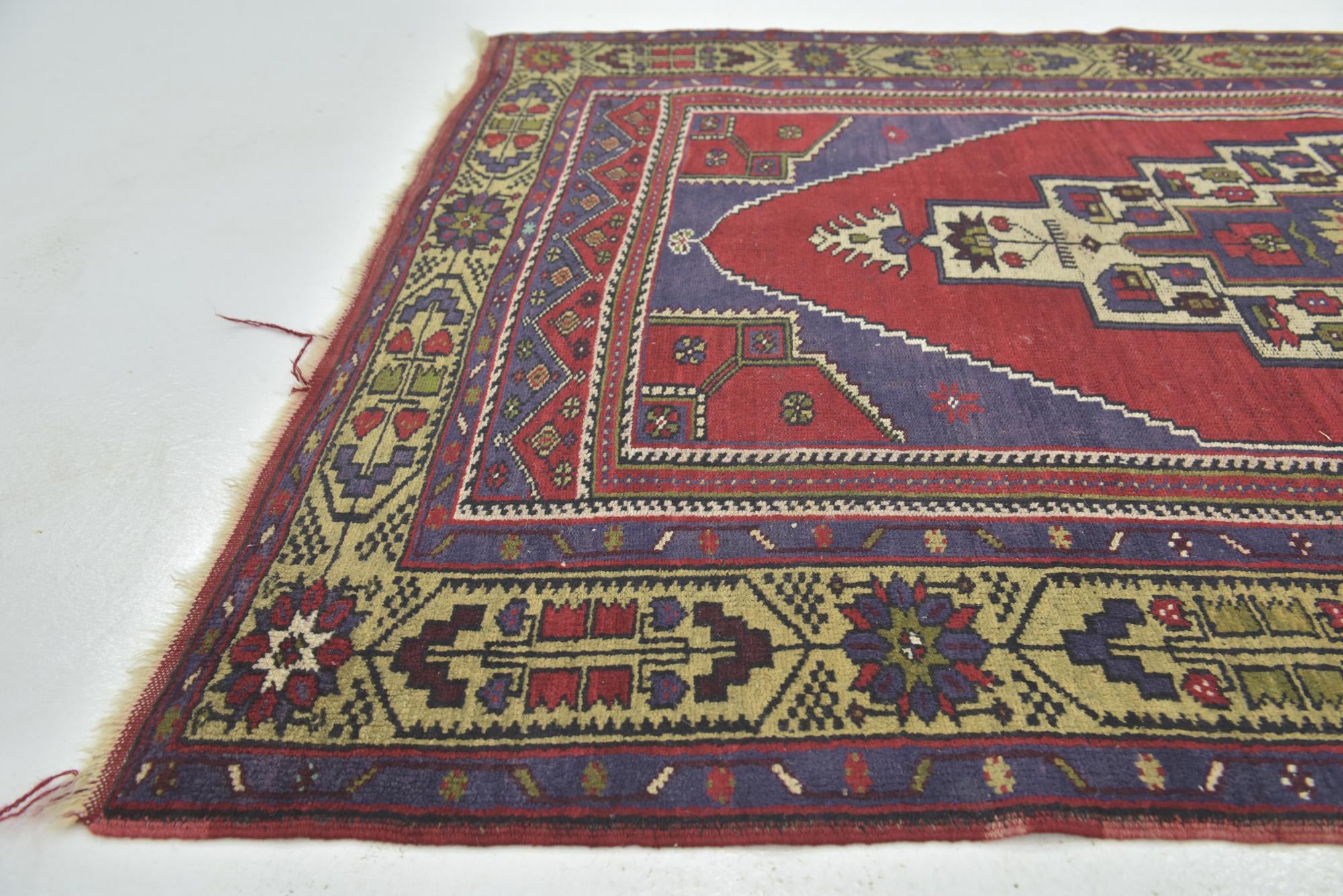 4' 4 x 7' 7 Hand Knotted Anatolian Oriental Wool Runner Rug