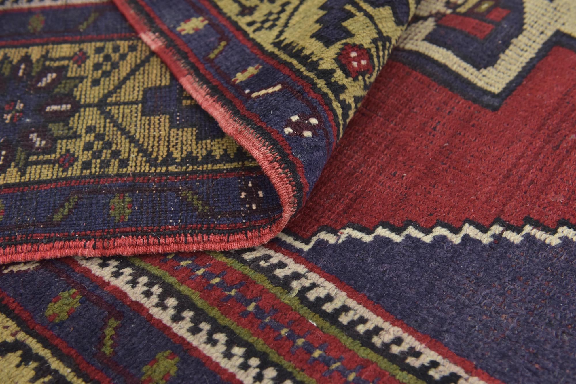 4' 4 x 7' 7 Hand Knotted Anatolian Oriental Wool Runner Rug
