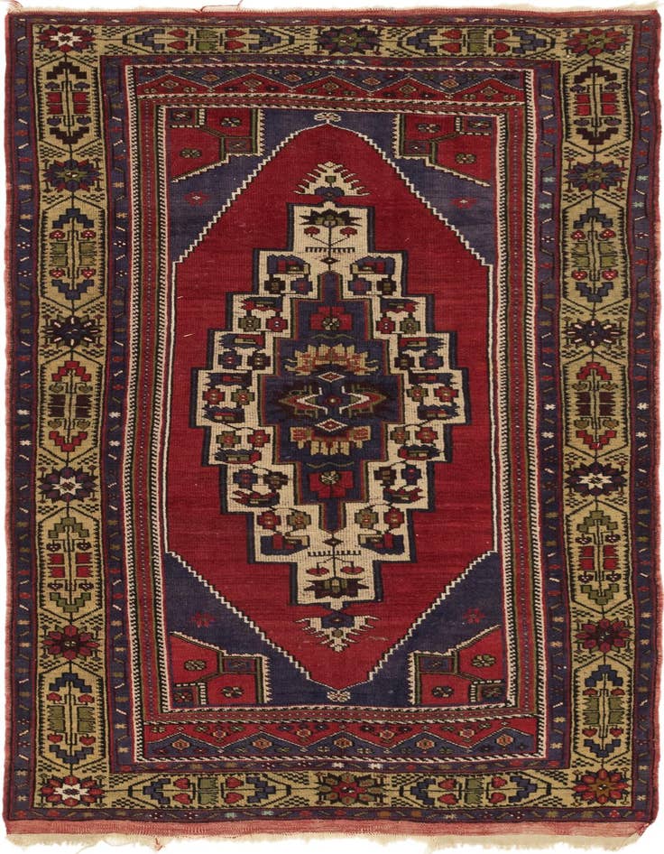 Detail image of 4' 4 x 7' 7 Hand Knotted Anatolian Oriental Wool Runner Rug