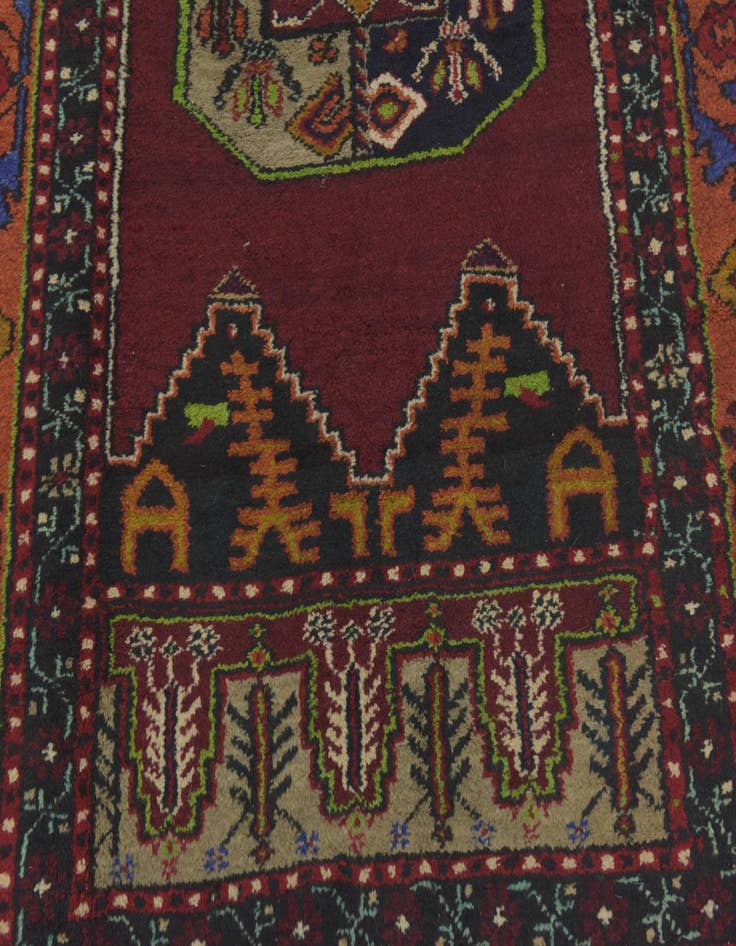 Detail image of 4' x 7' 8  Hand Knotted Anatolian Wool Runner Rug