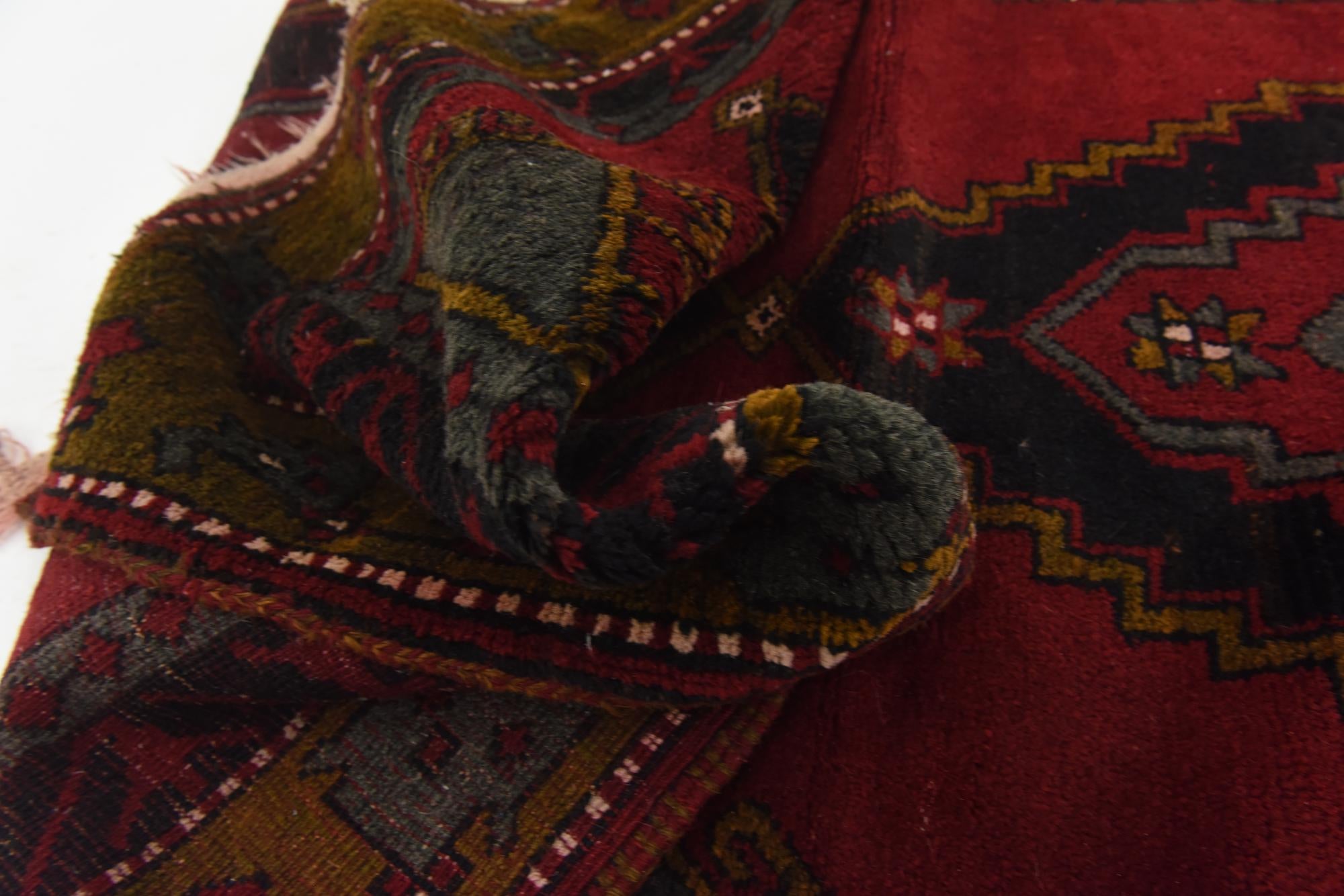 3' 9 x 11' 6 Hand Knotted Anatolian Wool Runner Rug