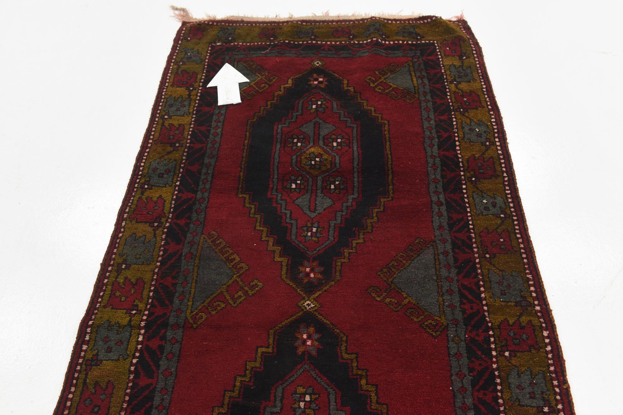 3' 9 x 11' 6 Hand Knotted Anatolian Wool Runner Rug