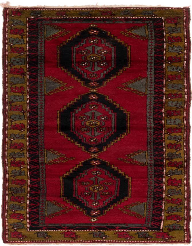 Detail image of 3' 9 x 11' 6 Hand Knotted Anatolian Wool Runner Rug