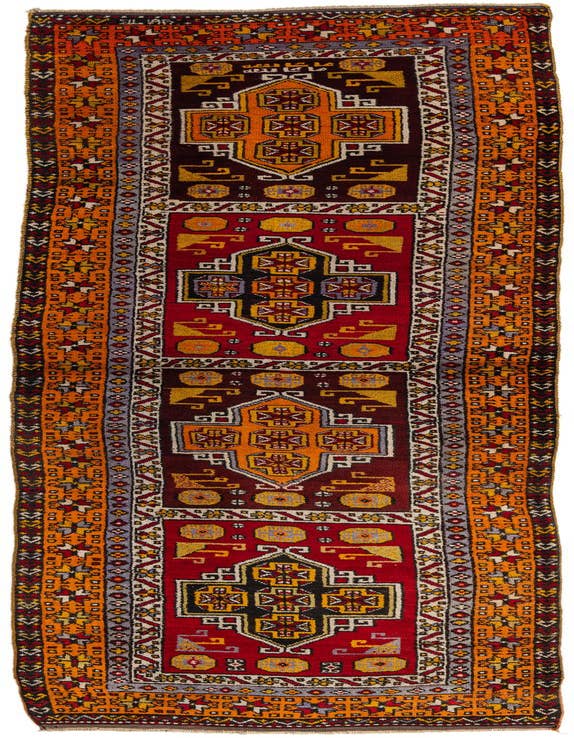 Detail image of 4' 4 x 15' 4 Hand Knotted Anatolian Oriental Wool Runner Rug
