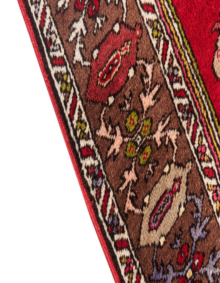Detail image of 3' 6 x 10' 8  Hand Knotted Anatolian Oriental Wool Runner Rug
