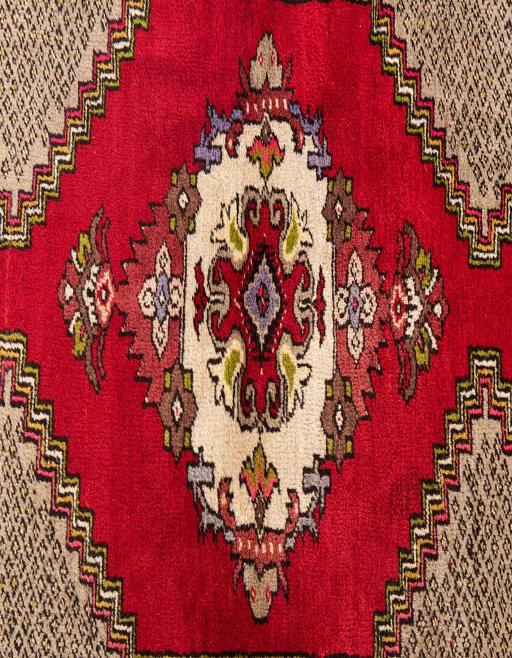 Detail image of 3' 6 x 10' 8  Hand Knotted Anatolian Oriental Wool Runner Rug