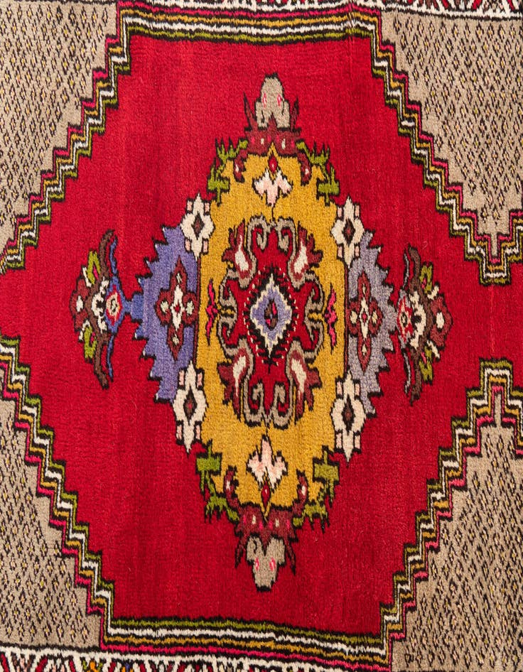 Detail image of 3' 6 x 10' 8  Hand Knotted Anatolian Oriental Wool Runner Rug