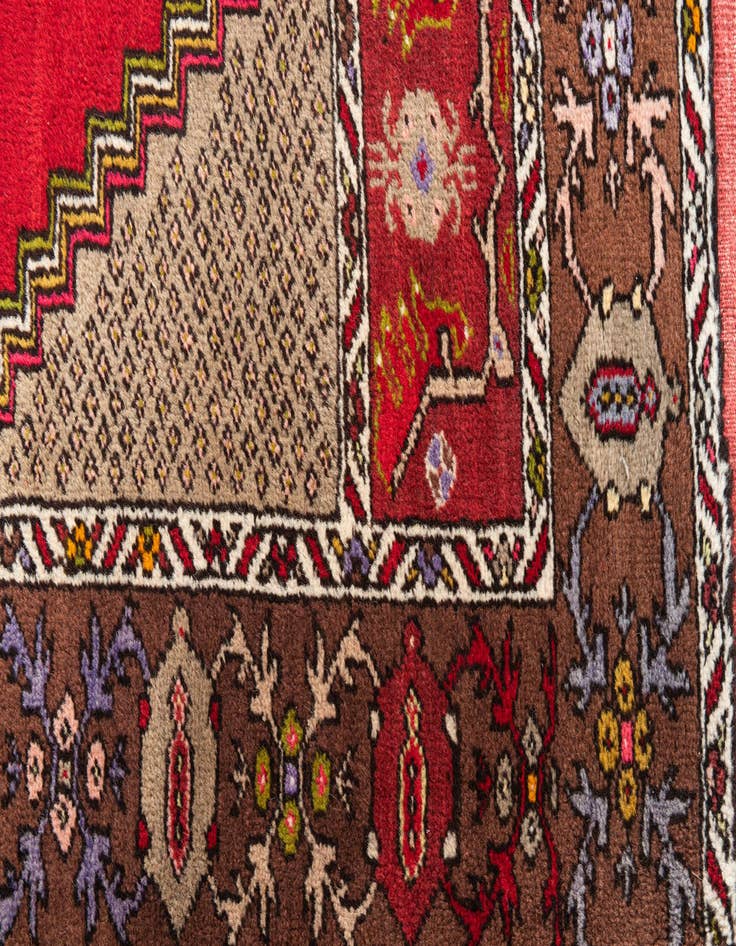 Detail image of 3' 6 x 10' 8  Hand Knotted Anatolian Oriental Wool Runner Rug