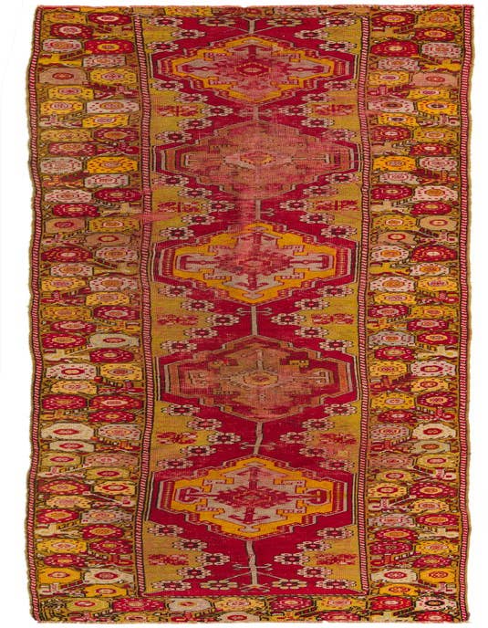 Detail image of 3' 5 x 14' 2 Hand Knotted Anatolian Oriental Wool Runner Rug