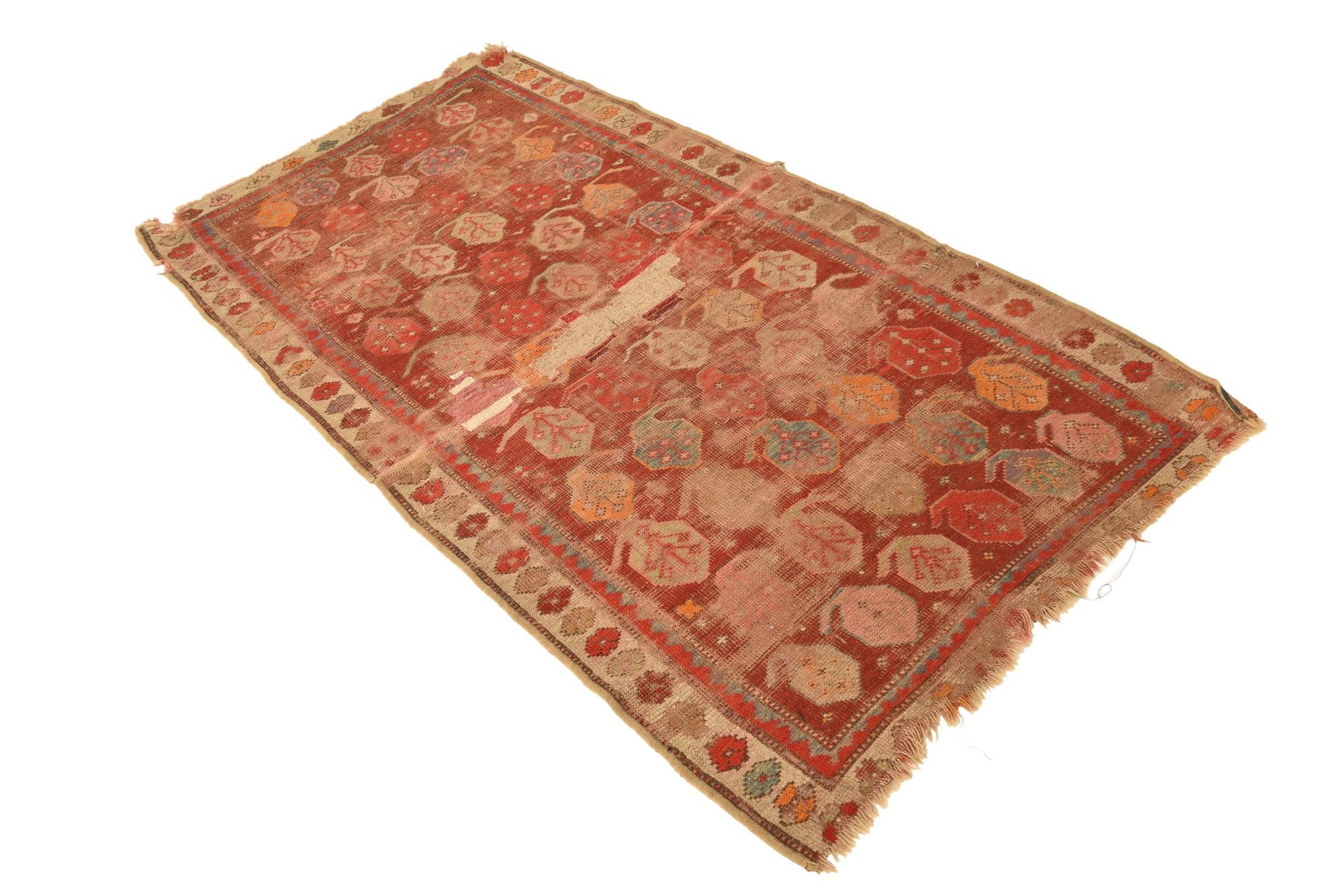 3' 3 x 6' 1 Hand Knotted Anatolian Oriental Wool Runner Rug