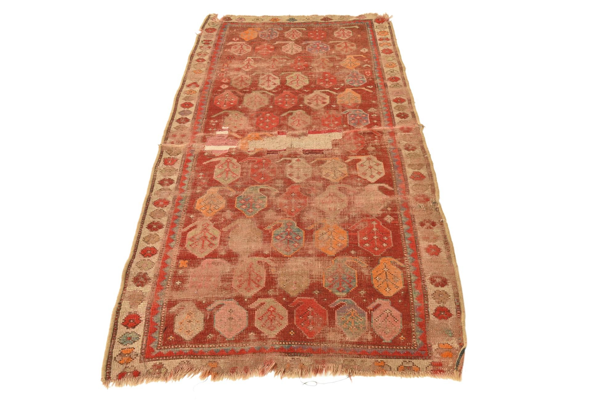 3' 3 x 6' 1 Hand Knotted Anatolian Oriental Wool Runner Rug