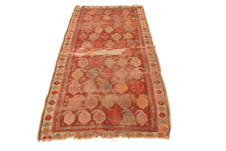 Detail image of 3' 3 x 6' 1 Hand Knotted Anatolian Oriental Wool Runner Rug