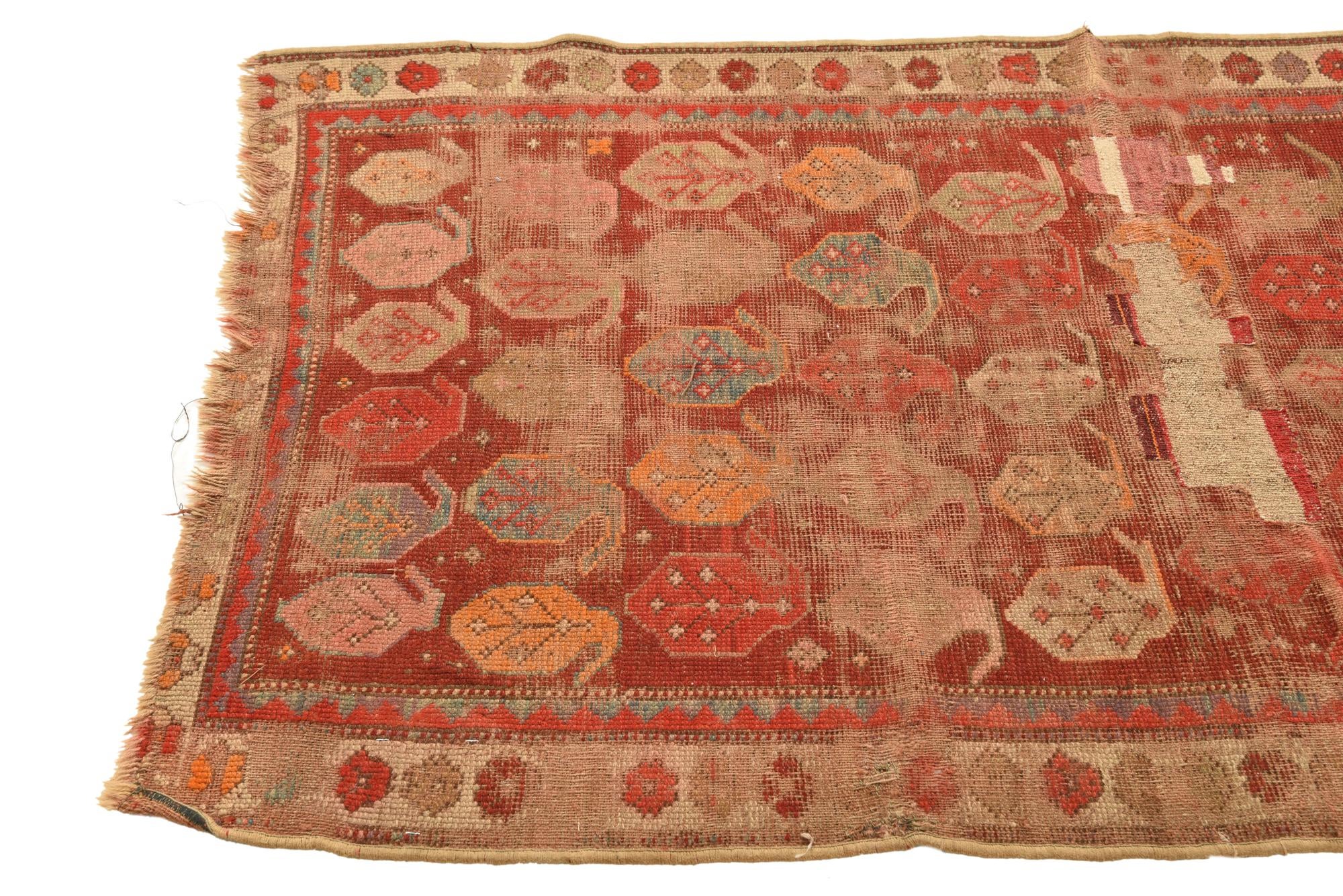 3' 3 x 6' 1 Hand Knotted Anatolian Oriental Wool Runner Rug