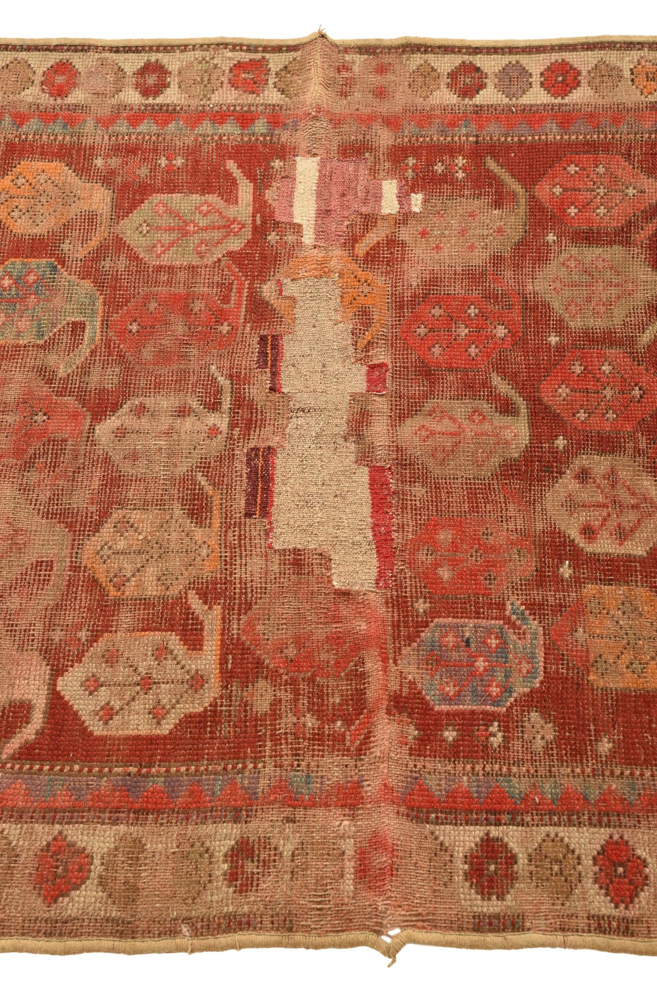 3' 3 x 6' 1 Hand Knotted Anatolian Oriental Wool Runner Rug