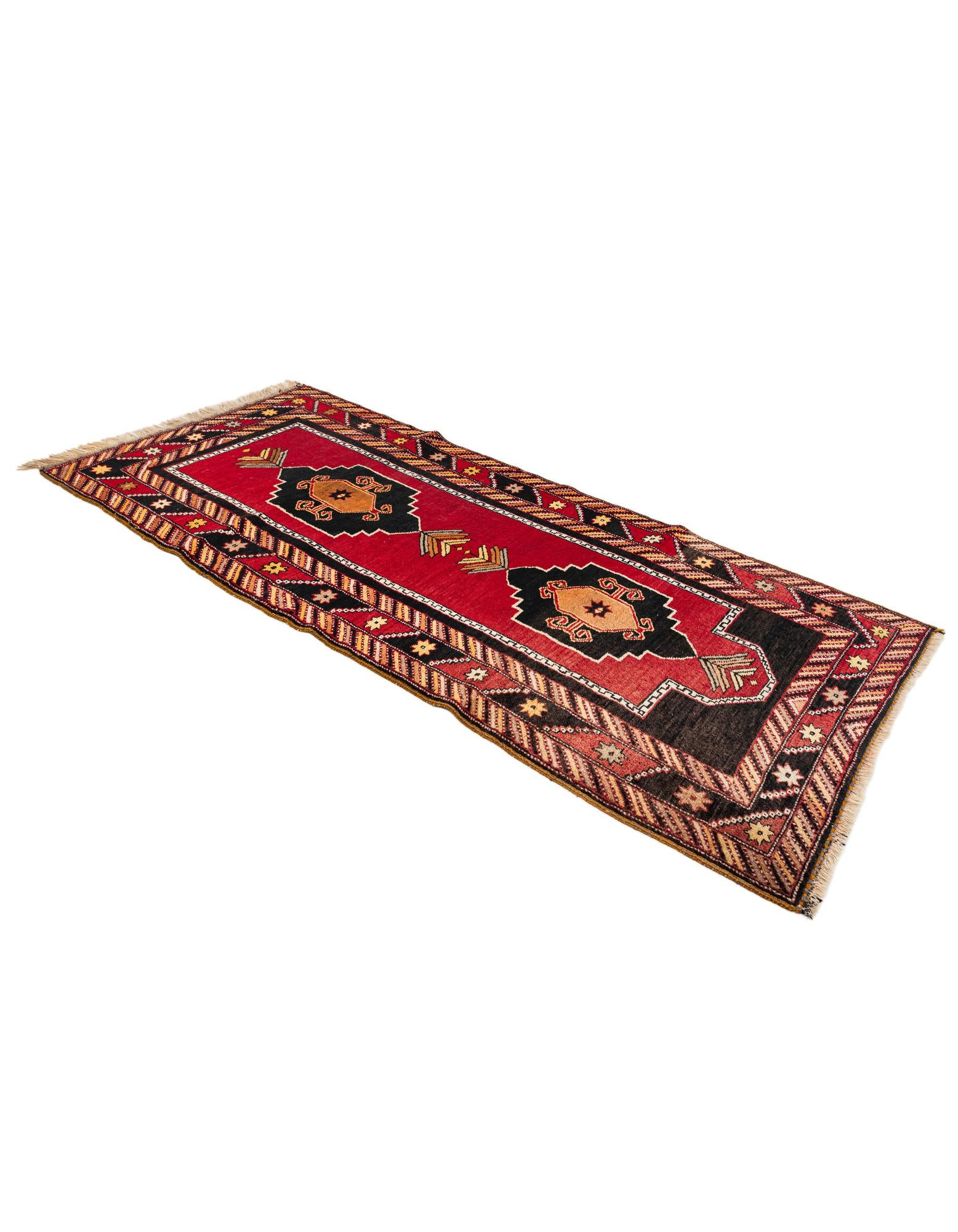 3' 3 x 7' Hand Knotted Anatolian Wool Runner Rug
