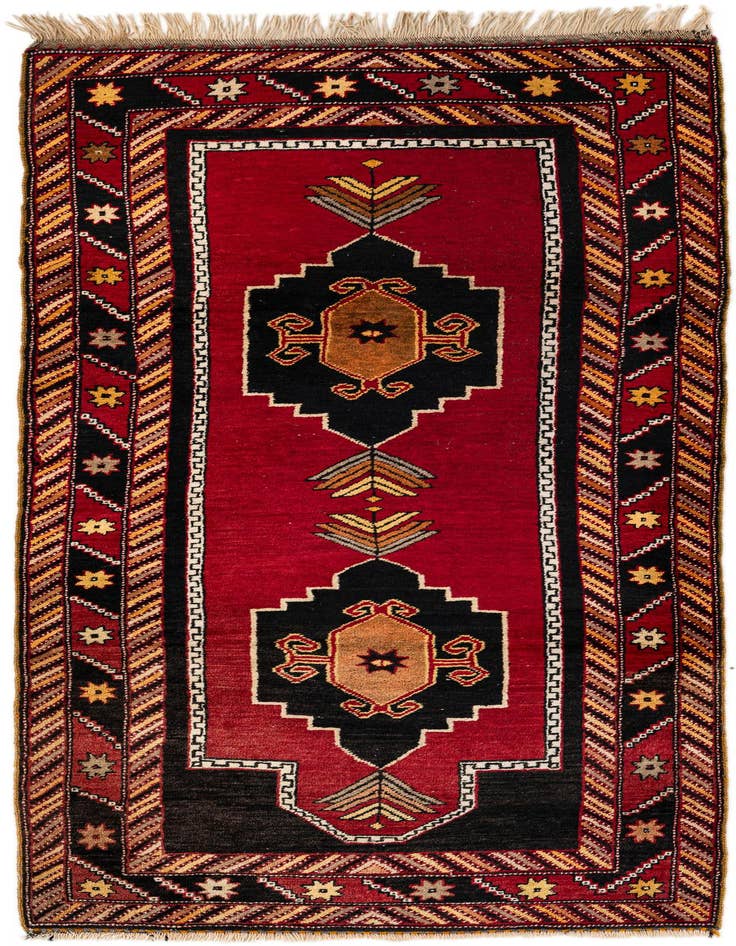 Detail image of 3' 3 x 7' Hand Knotted Anatolian Wool Runner Rug