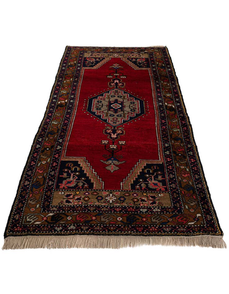 Detail image of 3' 3 x 6' 6 Hand Knotted Anatolian Wool Runner Rug