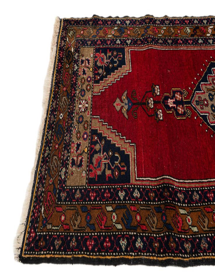 Detail image of 3' 3 x 6' 6 Hand Knotted Anatolian Wool Runner Rug