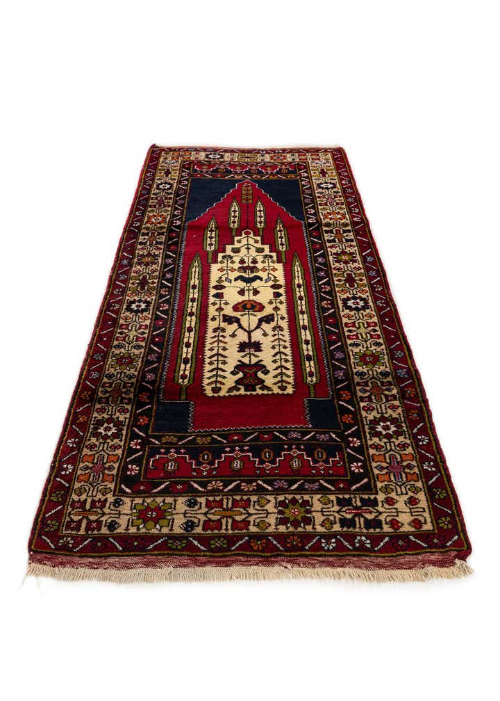 3' 5 x 6' 11 Hand Knotted Anatolian Oriental Wool Runner Rug
