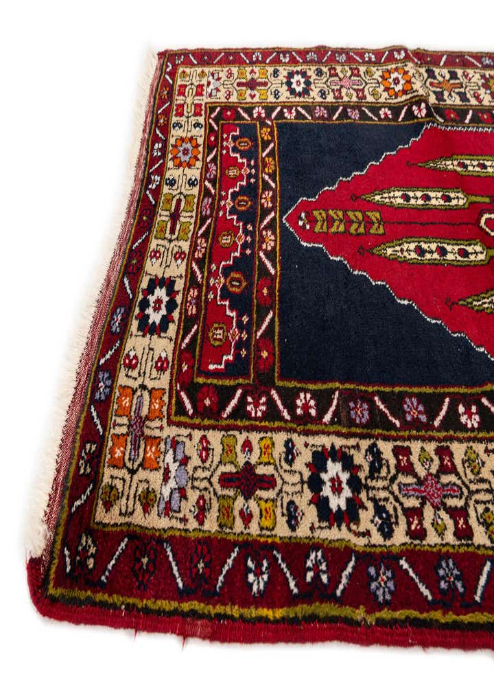 3' 5 x 6' 11 Hand Knotted Anatolian Oriental Wool Runner Rug