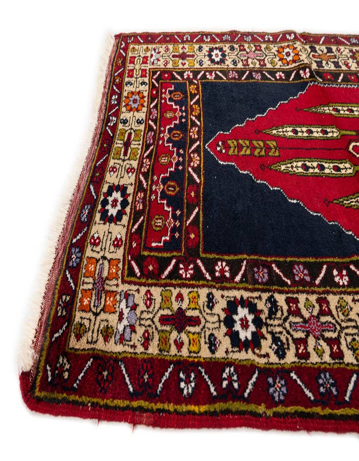 Detail image of 3' 5 x 6' 11 Hand Knotted Anatolian Oriental Wool Runner Rug
