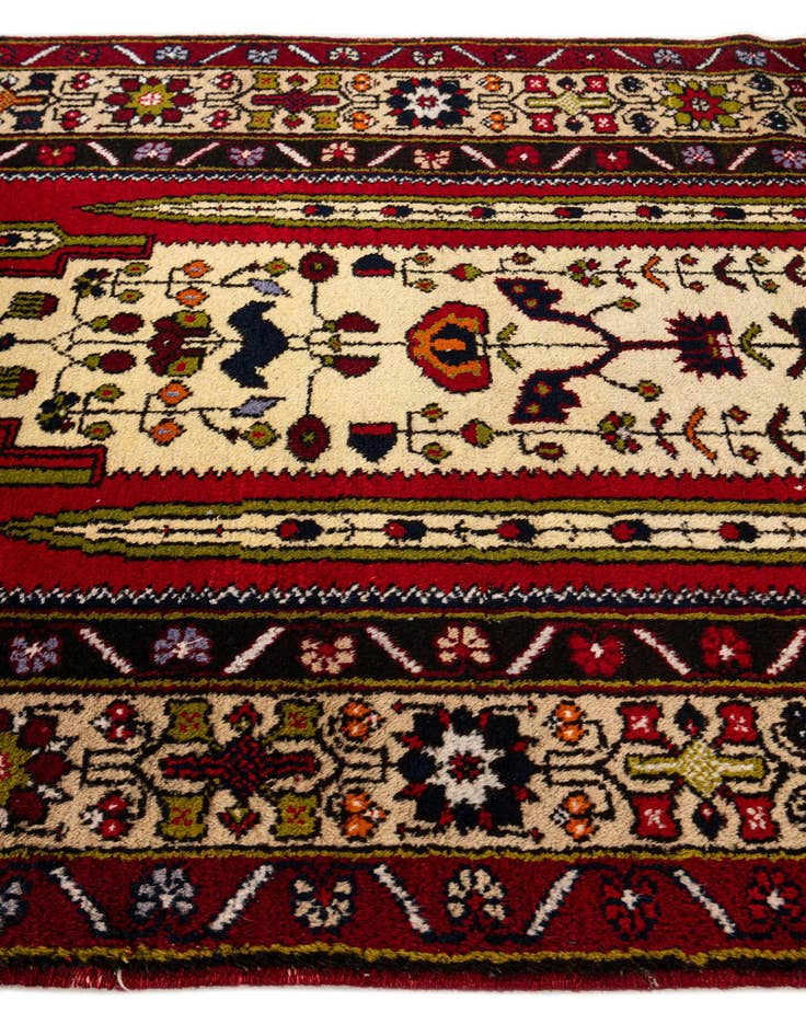 Detail image of 3' 5 x 6' 11 Hand Knotted Anatolian Oriental Wool Runner Rug
