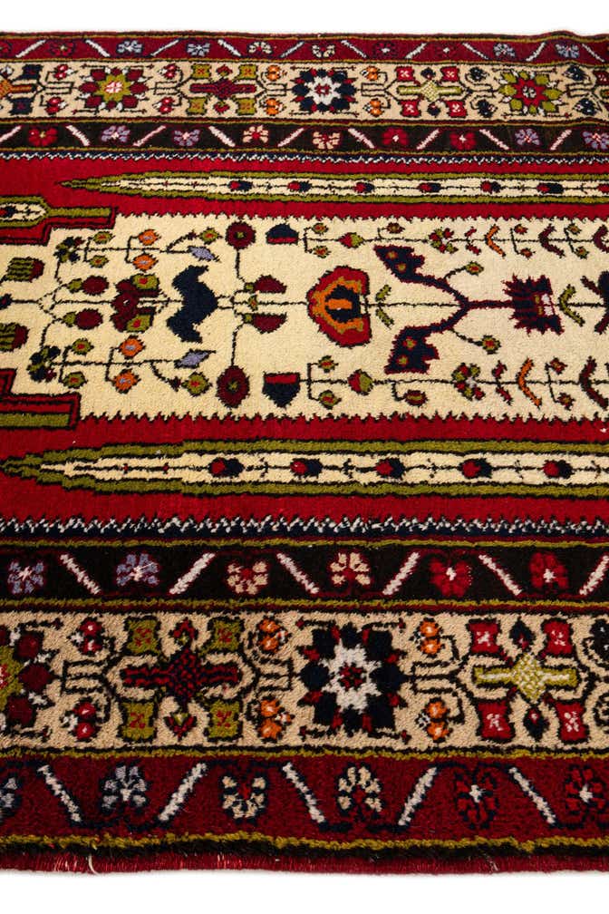 3' 5 x 6' 11 Hand Knotted Anatolian Oriental Wool Runner Rug