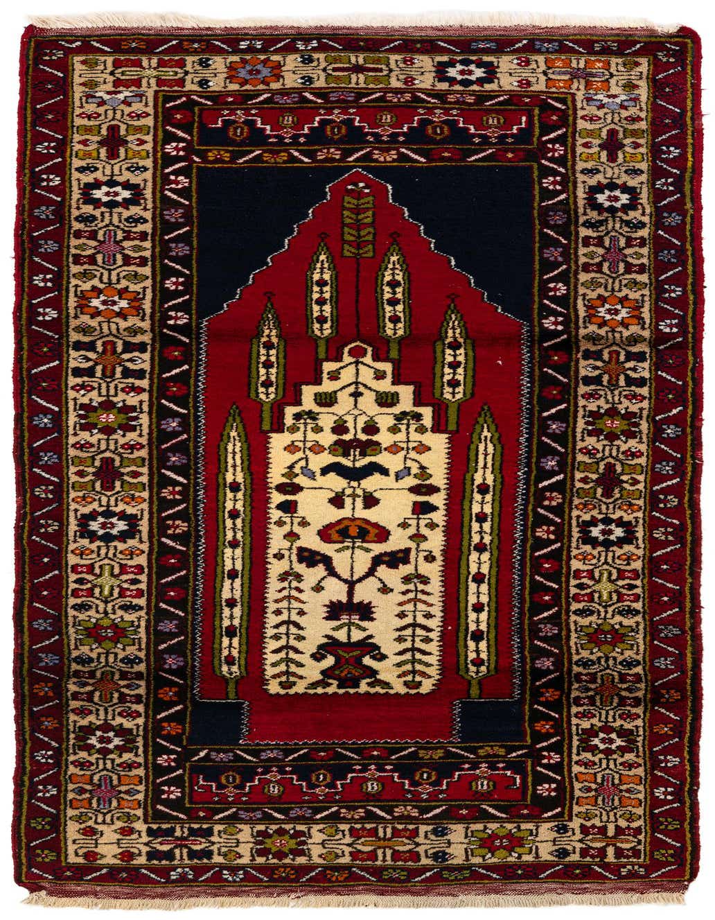 3' 5 x 6' 11 Hand Knotted Anatolian Oriental Wool Runner Rug