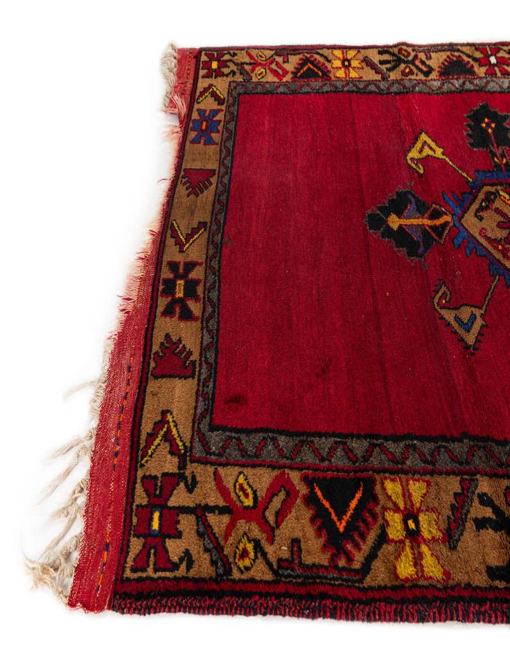 Detail image of 3' 7 x 12' Hand Knotted Anatolian Oriental Wool Runner Rug